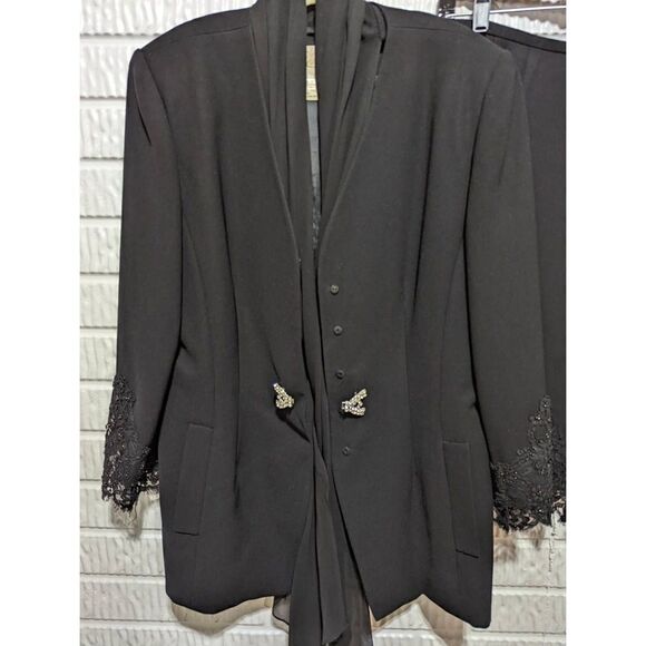 Rickie Freeman For T.J. Nites Women's 12 Piece Black Formal Skirt Set - Picture 11 of 12